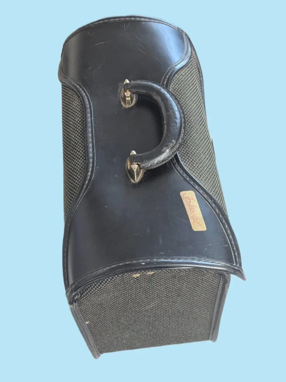 Vintage Tweed Locking Case - top loading